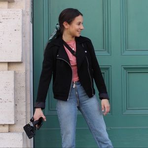 Philosophy Faux Suede Moto Jacket